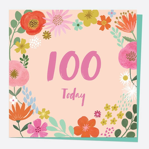 Image of Dotty About Paper 100th Birthday Beautiful Blooms Card