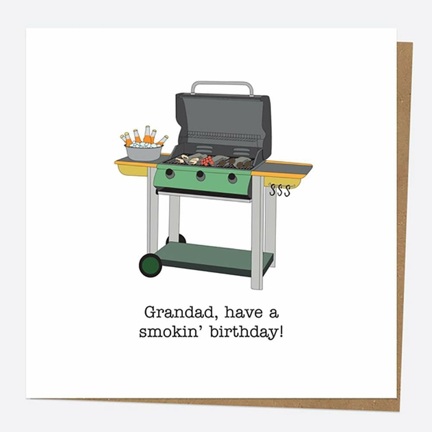 Image of Dotty About Paper Funnies BBQ Smokin' Grandad Birthday Card