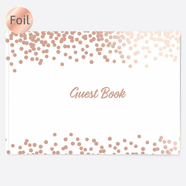 Image of Dotty About Paper Confetti Dots Foil Wedding Guest Book