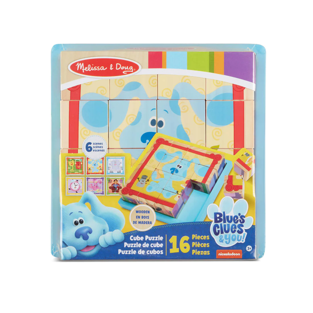 Image of Melissa & Doug Blues Clues & You 16-Piece Wooden Cube Puzzle