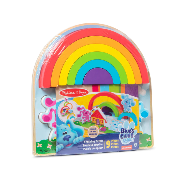 Image of Melissa & Doug Blues Clues & You Wooden Rainbow Stacking Puzzle