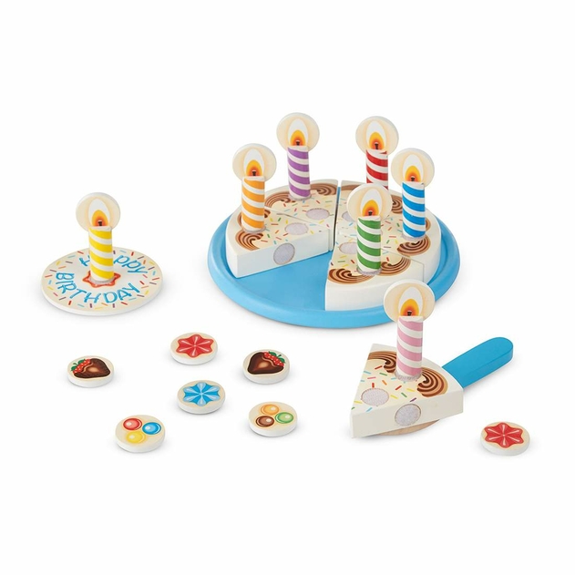 Image of Melissa & Doug Wooden Birthday Cake