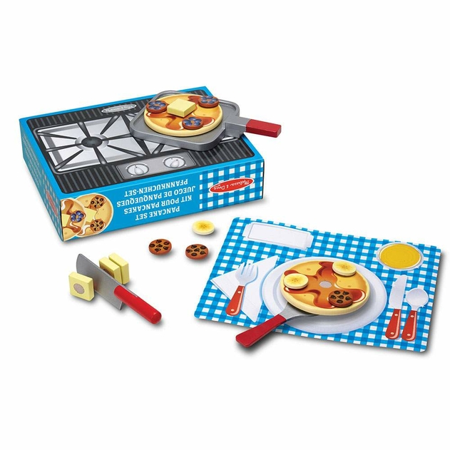 Image of Melissa & Doug Wooden Flip & Serve Pancake Set