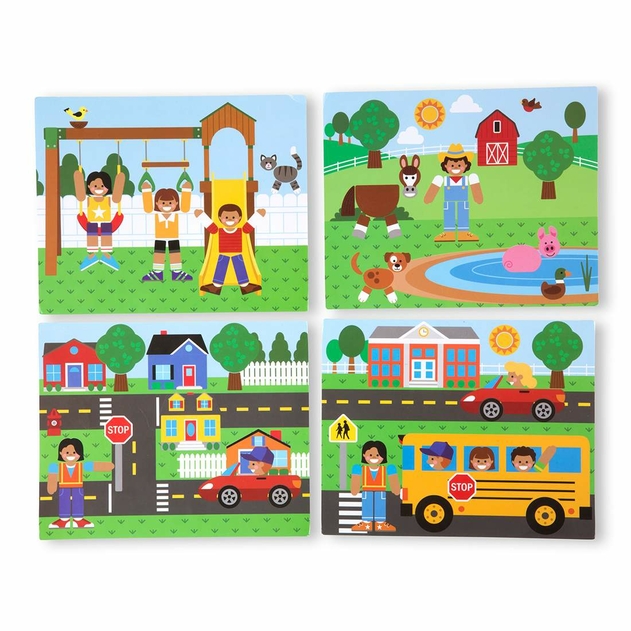 Image of Melissa & Doug Wooden Magnetic Matching Picture Game