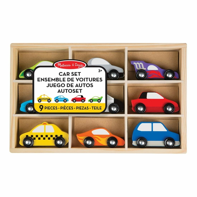 Image of Melissa & Doug Wooden Car Set