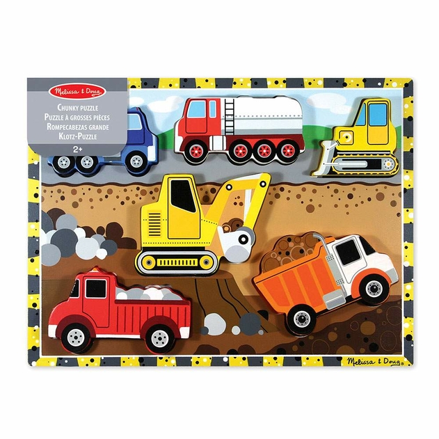 Image of Melissa & Doug Construction Chunky Puzzle