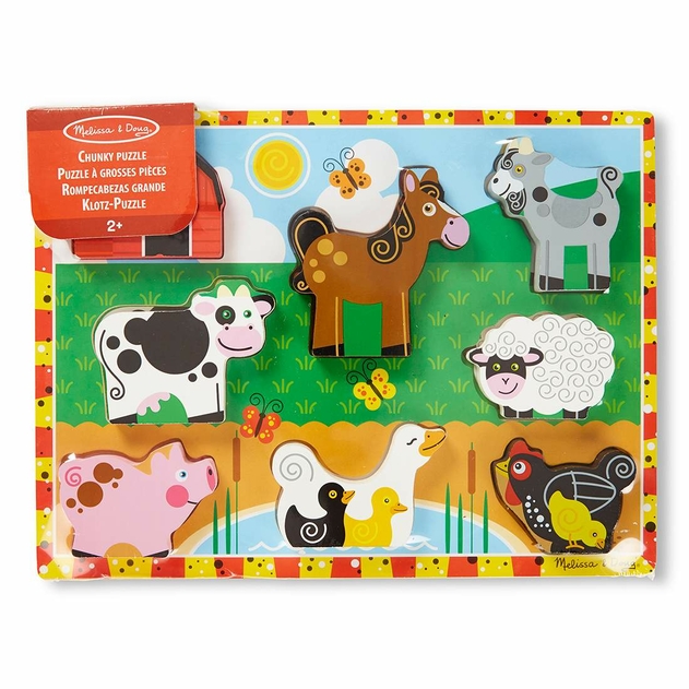 Image of Melissa & Doug Farm Chunky Puzzle