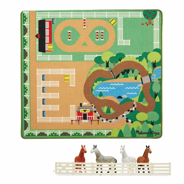 Image of Melissa & Doug Around the Ranch Horse Rug