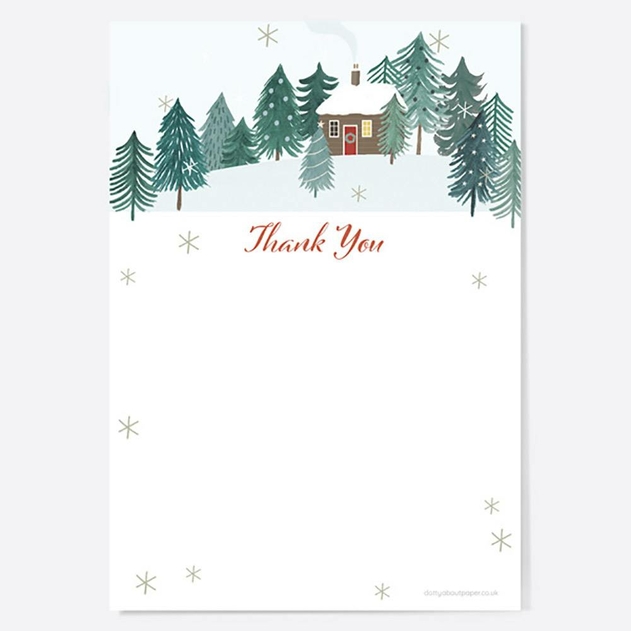 Image of Dotty About Paper Winter Wonderland Thank You Notelets Pack of 20