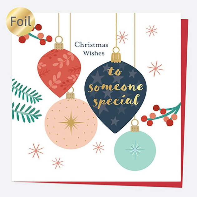 Image of Dotty About Paper Baubles and Berries Someone Special Christmas Card