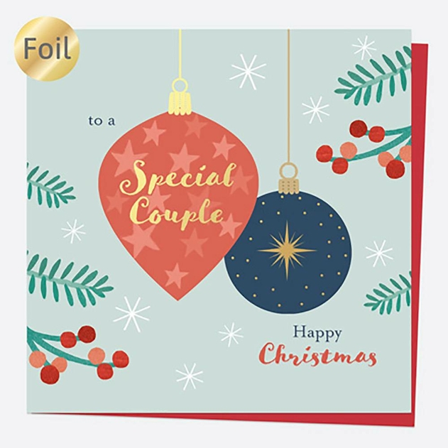 Image of Dotty About Paper Baubles and Berries Special Couple Christmas Card