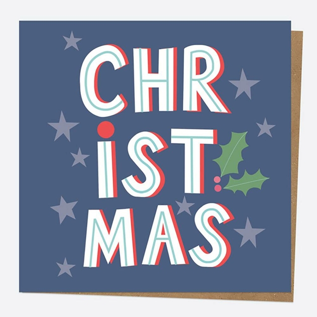 Image of Dotty About Paper Yuletide Typography Christmas Christmas Card