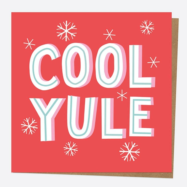 Image of Dotty About Paper Yuletide Typography Cool Yule Christmas Card