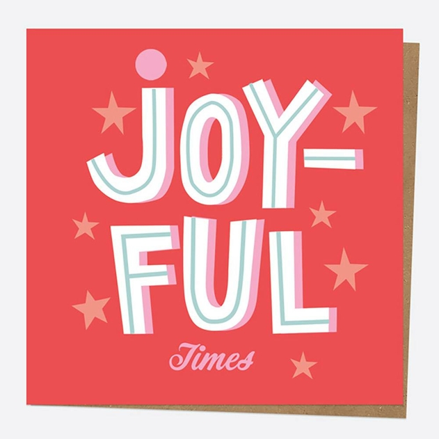 Image of Dotty About Paper Yuletide Typography Joyful Times Christmas Card