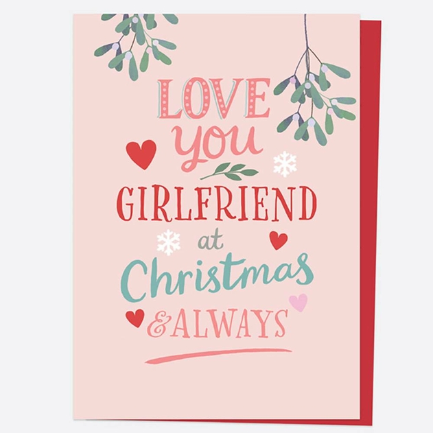 Image of Dotty About Paper Homespun Typography Girlfriend Christmas Card