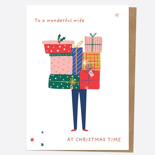 Image of Dotty About Paper Christmas Presents Wife Christmas Card