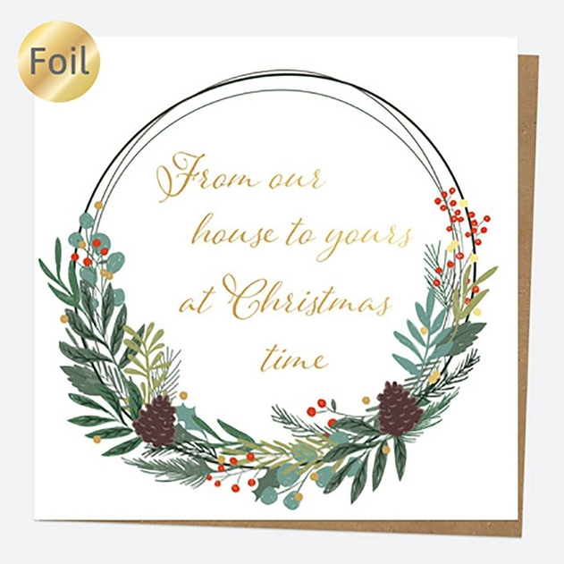 Image of Dotty About Paper Festive Foliage Wreath Our House To Yours Christmas Card