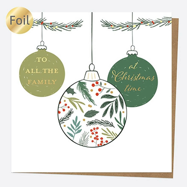 Image of Dotty About Paper Festive Foliage To All The Family Christmas Card