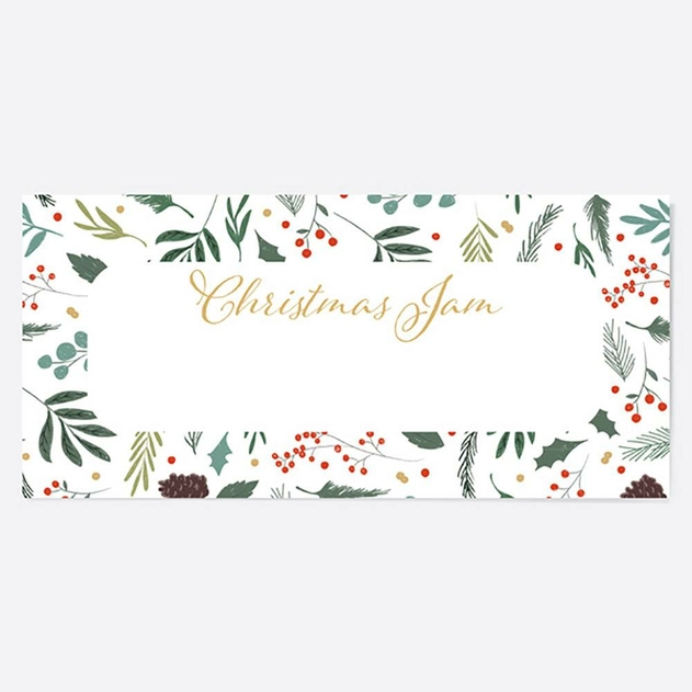 Image of Dotty About Paper Festive Foliage Jam Jar Labels Pack of 12
