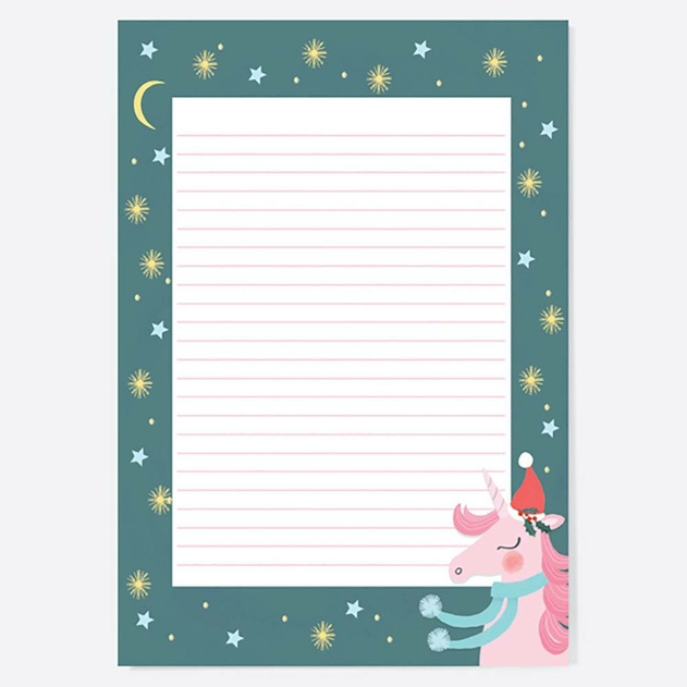 Image of Dotty About Paper Festive Unicorn Letter Set Pack of 20