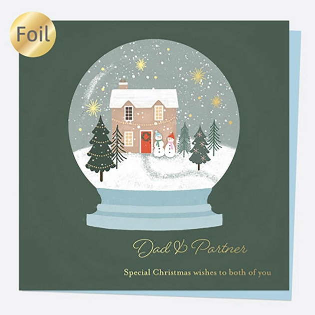 Image of Dotty About Paper Festive Snowglobe Dad and Partner Christmas Card