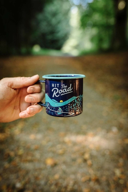 Image of Gentlemen's Hardware Hit the Road Enamel Mug