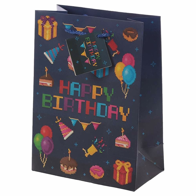Image of Game Over Happy Birthday Medium Gift Bag
