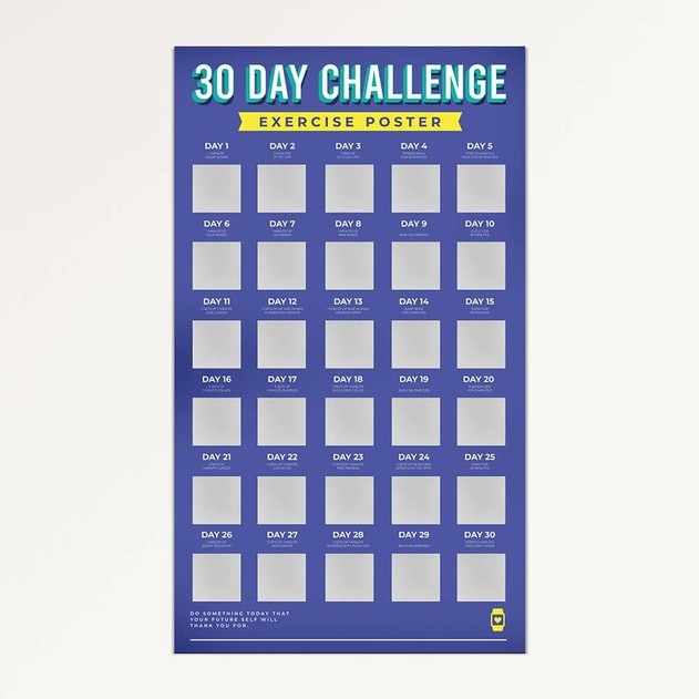 Image of 30 Day Exercise Scratch Poster