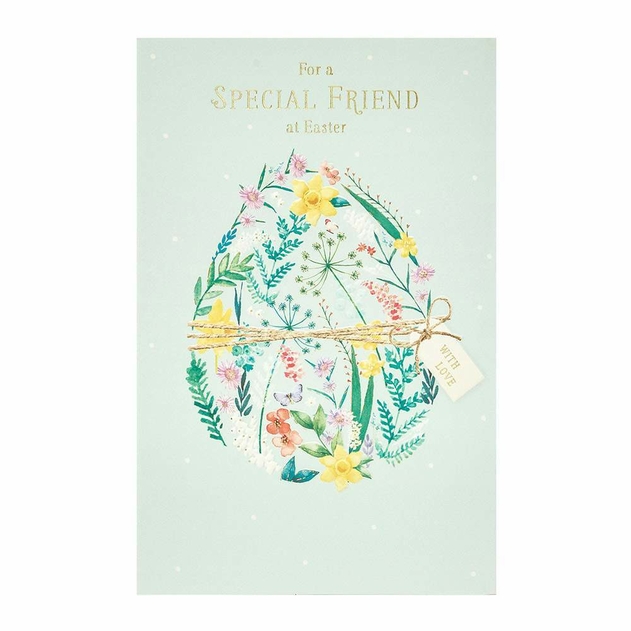 Image of UK Greetings For A Special Friend Floral Egg Easter Card