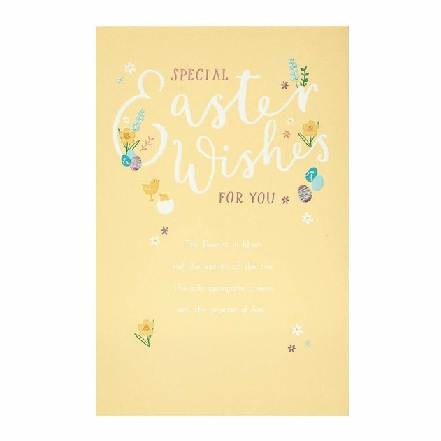 Image of UK Greetings Yellow Special Easter Wishes Easter Card