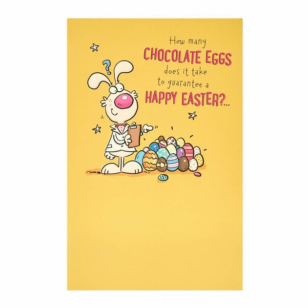 Image of UK Greetings Bunny Eat Chocolate Easter Card
