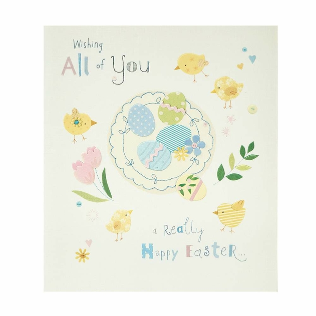 Image of UK Greetings Wish All Of You A Really Happy Easter Card