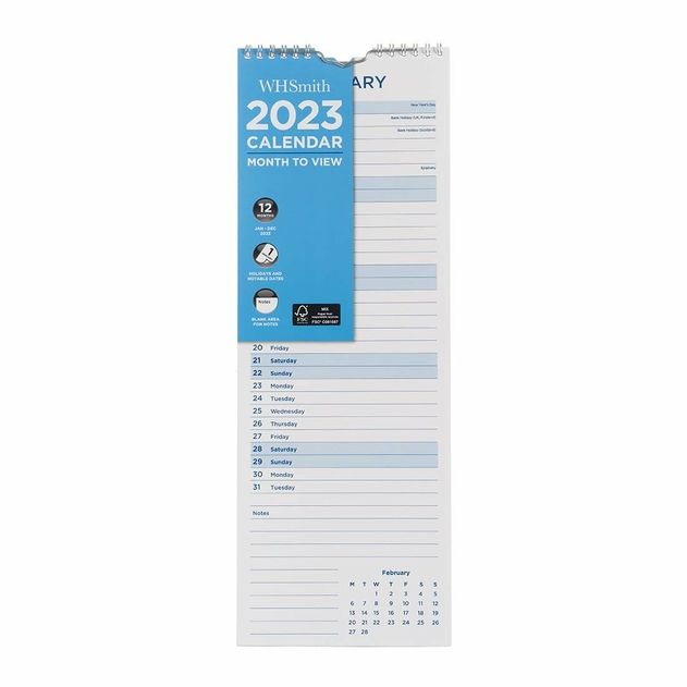 Image of WHSmith 2023 Slim Commercial Calendar