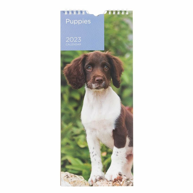 Image of WHSmith 2023 Puppies Mini Slim Calendar