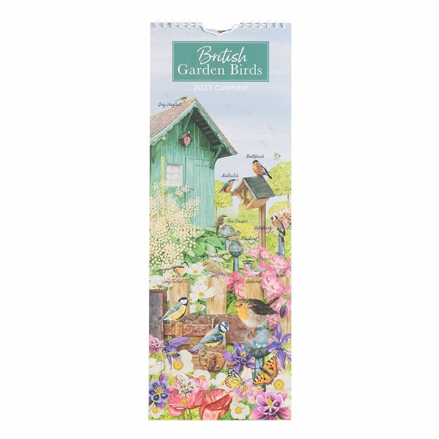 Image of WHSmith 2023 British Birds Illustrative Slim Calendar
