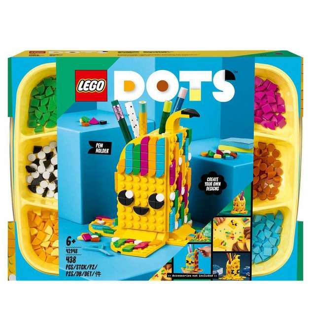 Image of LEGO DOTS Cute Banana Pen Holder Set for Kids 41948