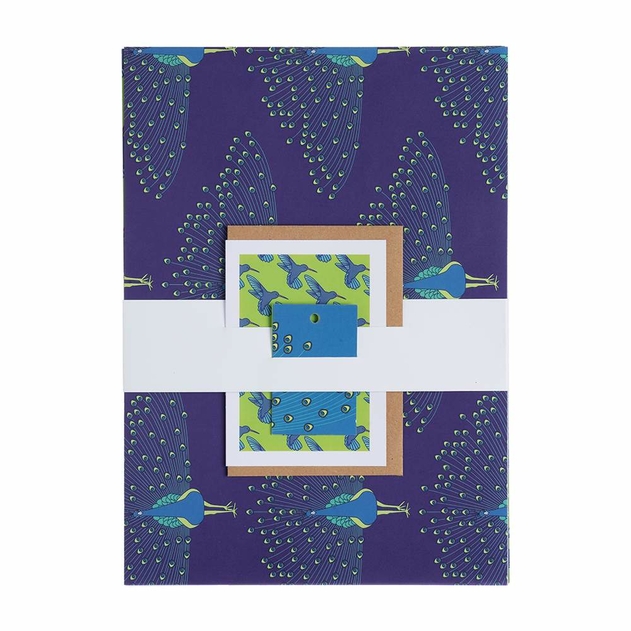 Image of Storigraphic Blue Flock Gift Wrap Set