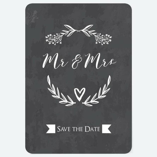 Image of Dotty About Paper Chalkboard Save The Date Cards Pack of 10