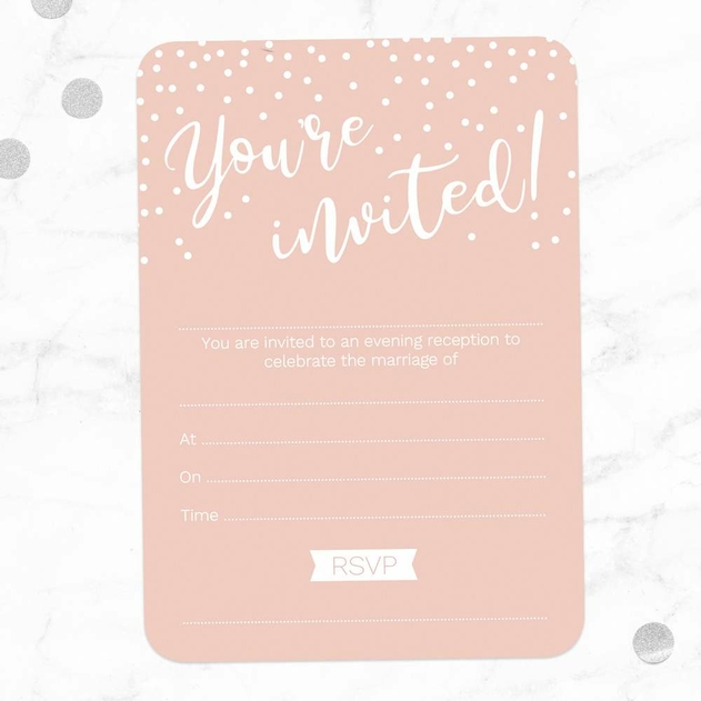 Image of Dotty About Paper Blush Confetti Evening Invites Pack of 10
