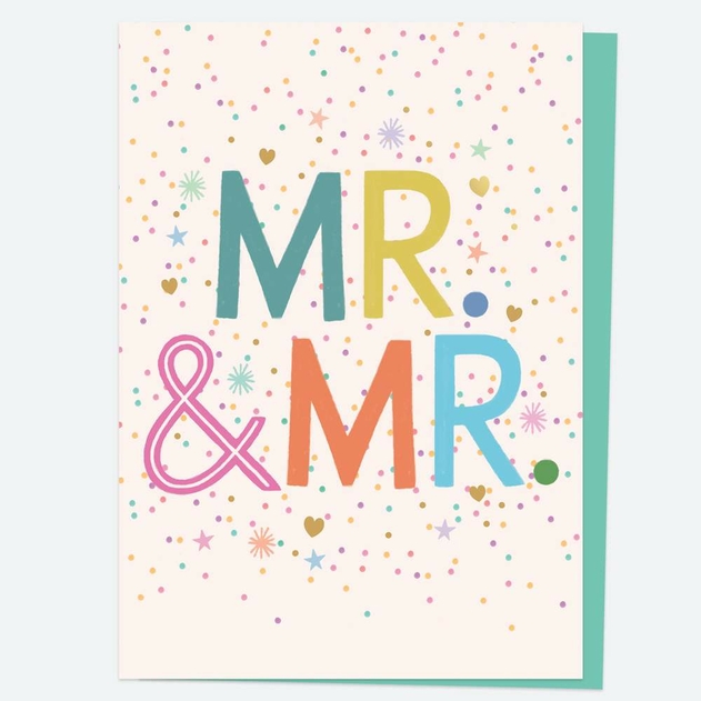 Image of Dotty About Paper Bright Stars Mr and Mr Wedding Card