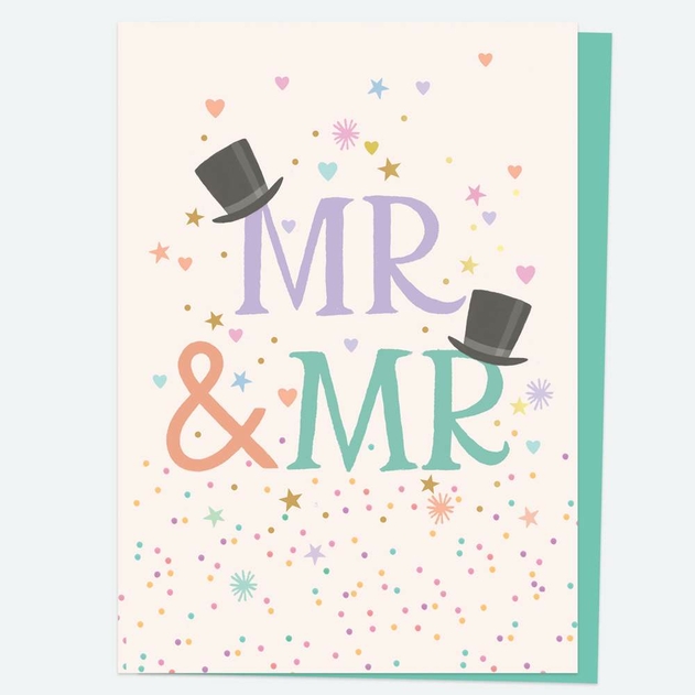 Image of Dotty About Paper Mr and Mr Top Hat Wedding Card