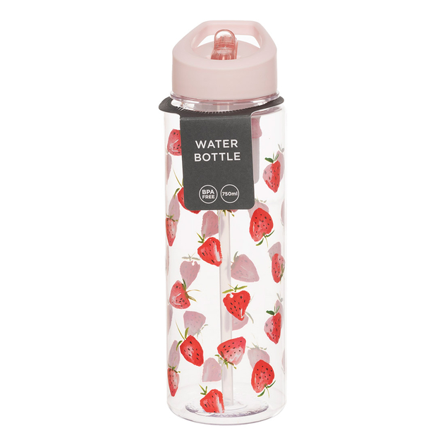 Image of WHSmith Strawberry Kids Midi Water Bottle