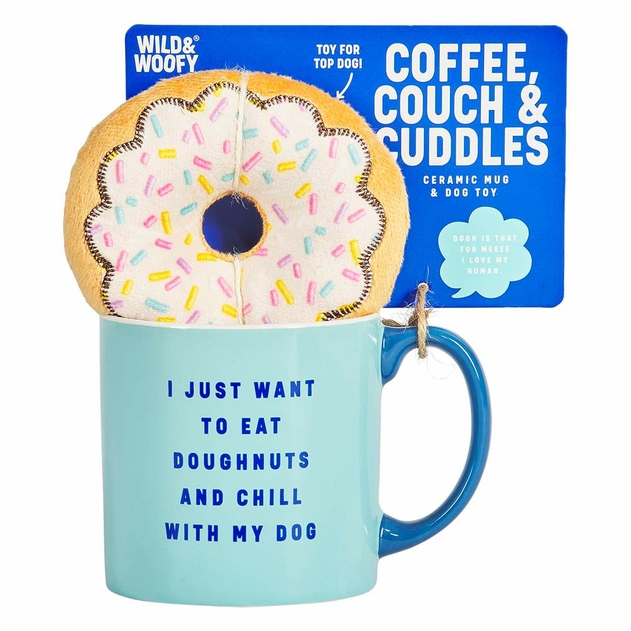 Image of Wild and Woofy Mug and Doughnut Dog Toy Gift Set