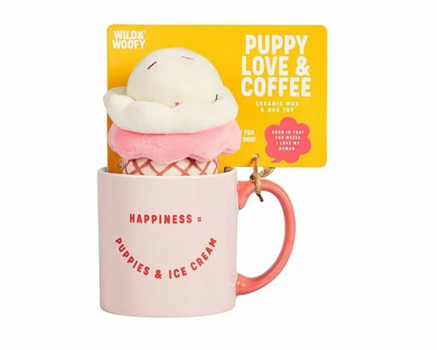 Wild and Woofy Mug and Ice Cream Dog Toy Gift Set