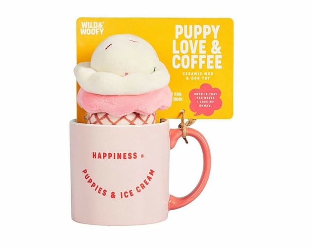 Image of Wild and Woofy Mug and Ice Cream Dog Toy Gift Set