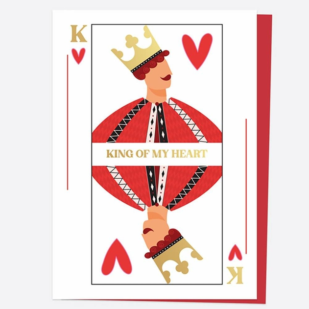 Image of Dotty About Paper Luxury King Of My Heart Valentine's Day Card