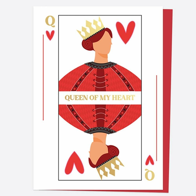 Image of Dotty About Paper Luxury Queen Of My Heart Valentine's Day Card