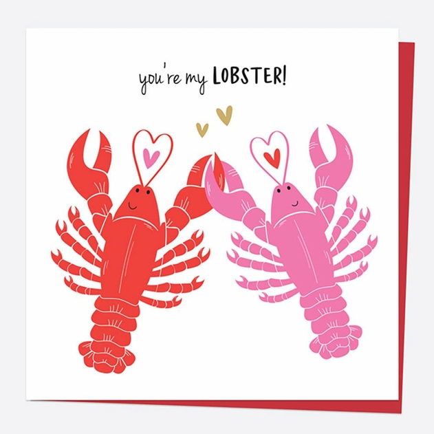 Image of Dotty About Paper You're My Lobster Valentine's Day Card