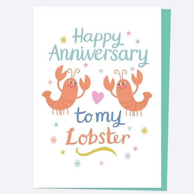 Image of Dotty About Paper Lobster Anniversary Card