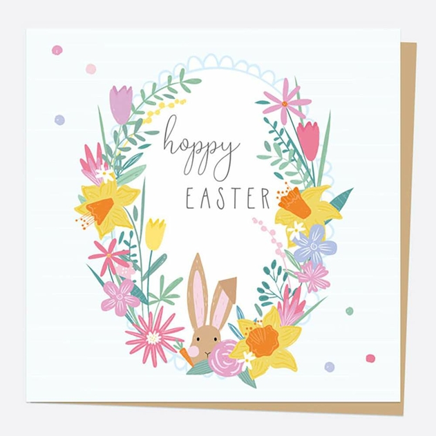 Image of Dotty About Paper Floral Bunny Easter Card